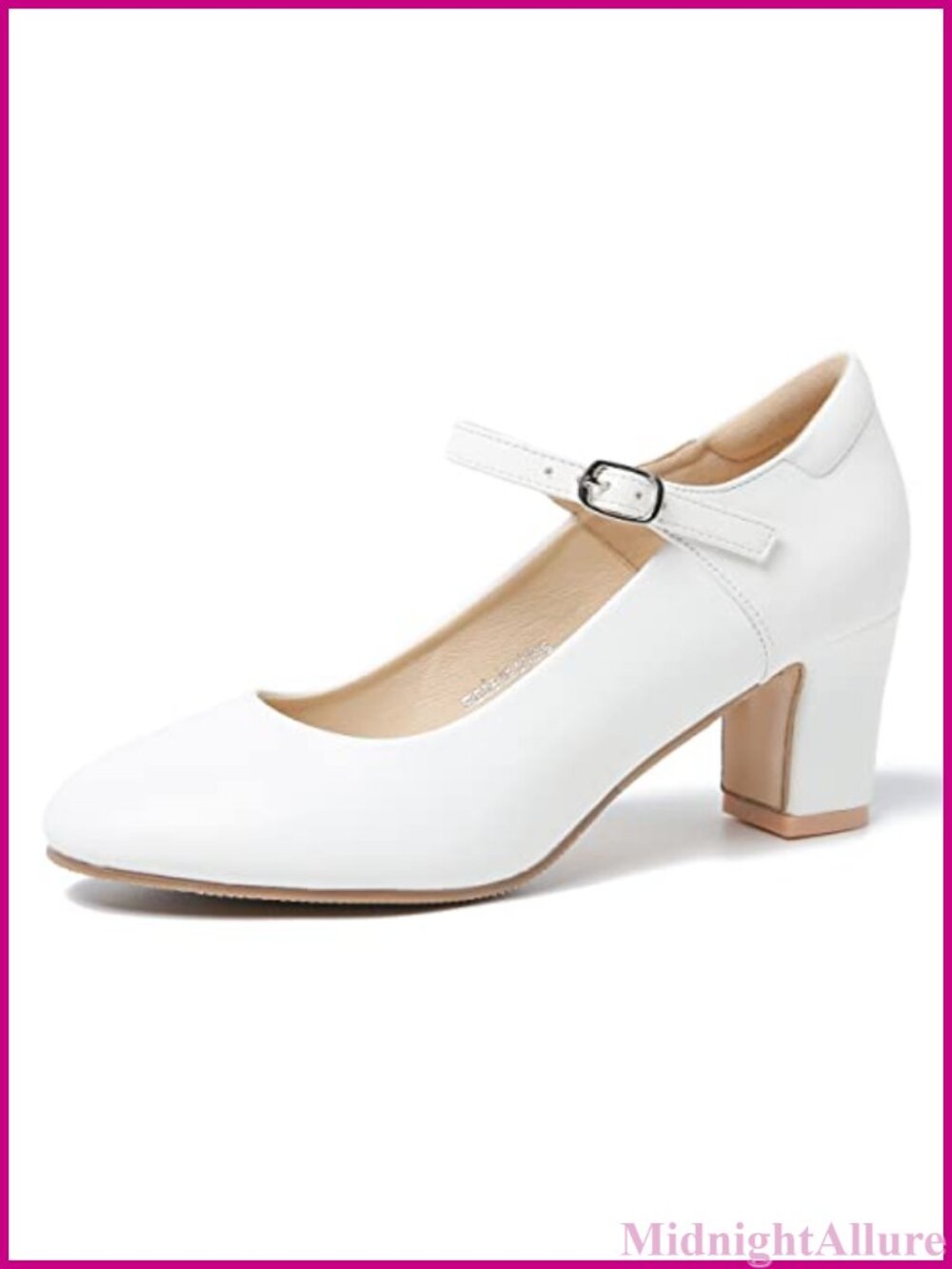 Mary Jane Pumps Block Heel Round Toe Women's Synthetic Patent PU Matte PU Suede